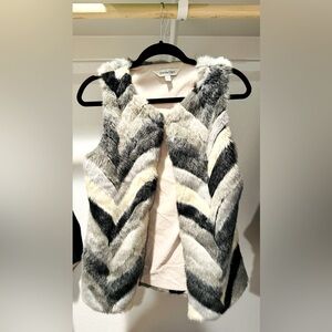 Multi color faux fur vest. Size Small